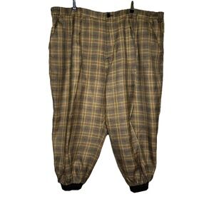 GolfKnickers Brown/Gray Tartan Plaid Golf Knickers Mens Size‎ 46 Wool Blend